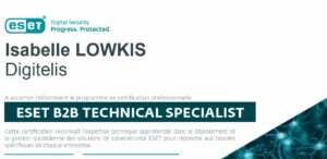 Certification ESET B2B Spécialiste technique Compiegne