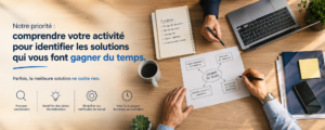 Prestataire informatique analysant les méthodes de travail d'une TPE PME afin d'identifier des solutions simples pour gagner du temps, optimiser les outils existants et améliorer l'organisation sans investissement inutile.